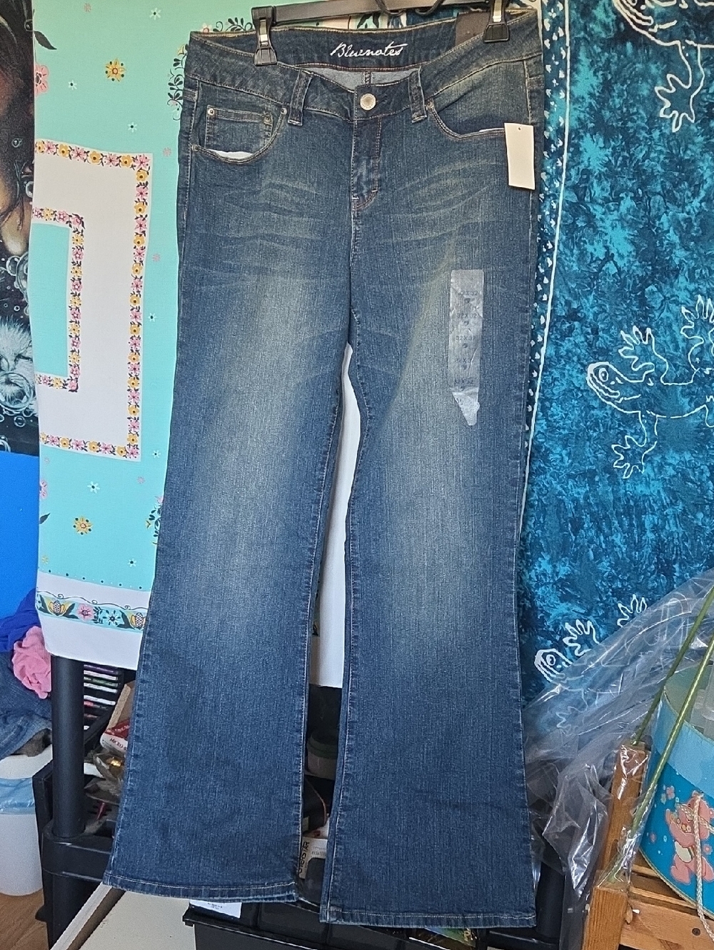 Bluenotes Women's Wide Leg Jeans in Dark Blue Wash
